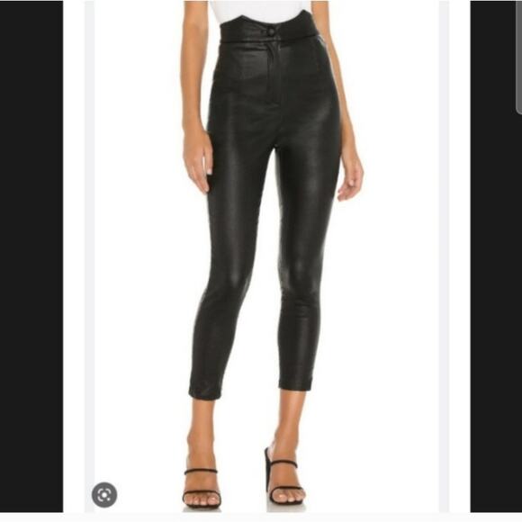 Retrofete Tally Pant in Black Faux Leather Size Small NWT - Picture 1 of 11